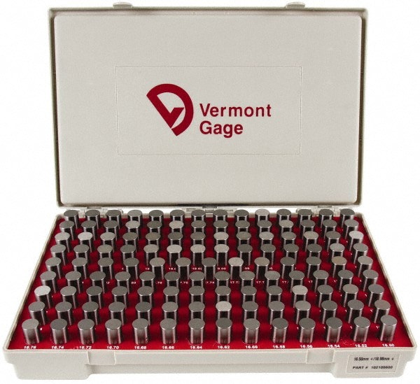 Class ZZ Plug Gage Set: 16.5 to 18.98 mm Range, 125 Pc