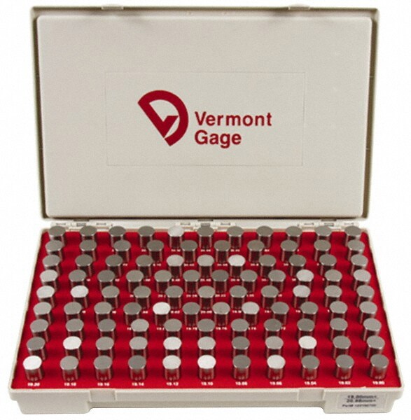 Class ZZ Plug Gage Set: 19 to 20.98 mm Range, 100 Pc
