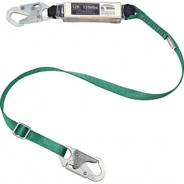 Lanyards & Lifelines; Load Capacity: 310lb ; Type: Lanyard ; Anchorage End Connection: Snap Hook ; Harness Connection: Locking Snap Hook ; For Arc Flash Work: No ; Material: Polyester