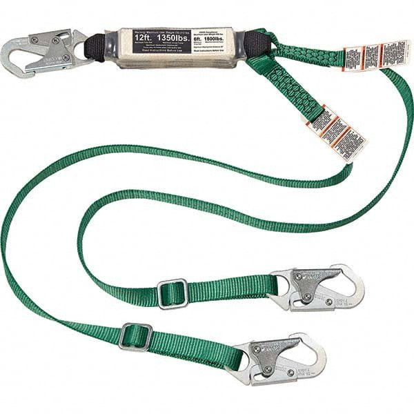 Lanyards & Lifelines; Load Capacity: 310lb ; Type: Lanyard ; Anchorage End Connection: Snap Hook ; Harness Connection: Locking Snap Hook ; For Arc Flash Work: No ; Standards: OSHA