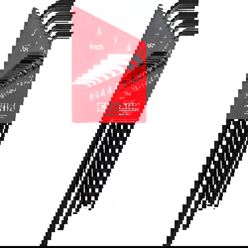 Hex Key Sets; Tool Type: Hex (allen) L-Key Set ; Handle Type: Long Arm ; Hex Size Range (Inch): 0.050 to 5/16 ; Container Type: Caddy ; Material: Alloy Steel ; Overall Length (Inch): 6-5/16