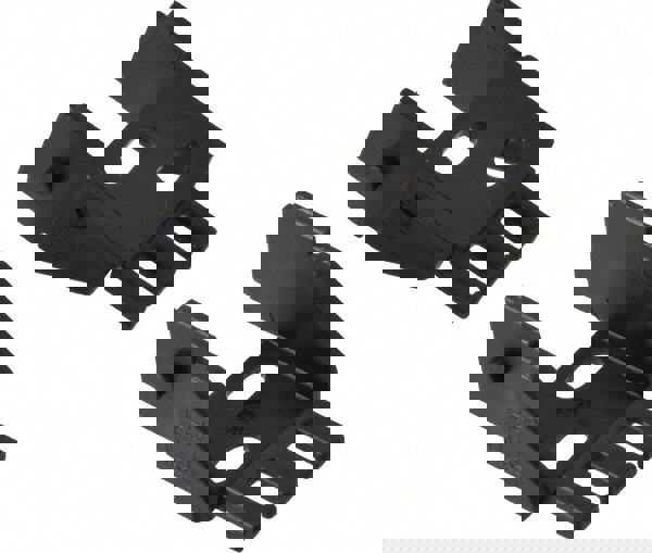 1.42 Inch Outside Width x 0.94 Inch Outside Height, Cable and Hose Carrier Steel Zipper Mounting Bracket Set