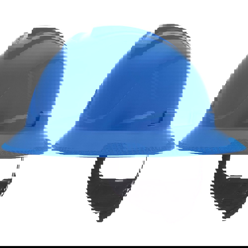 Hard Hats; Hard Hat Style: Full Brim ; Color: Blue ; Adjustment Type: Ratchet ; Application: Construction; Energy Company; Heat Protection; Manufacturing; Mining; Oil and Gas; Utilities ; Material: Polyethylene ; ANSI Type: ANSI Z89.1 2014