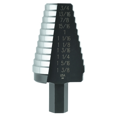 Step Drill Bit: 13/16 to 1-3/8