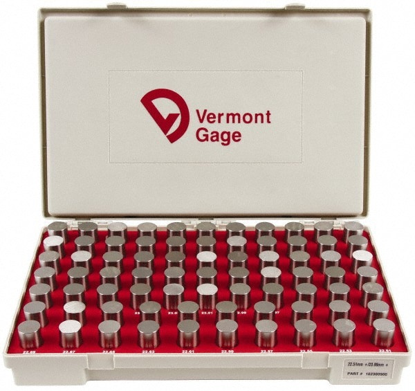 Class ZZ Plug Gage Set: 22.51 to 23.99 mm Range, 75 Pc