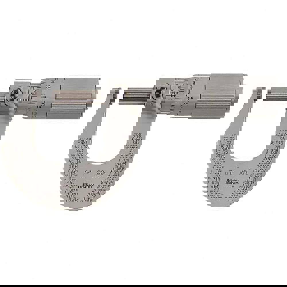 Mechanical Outside Micrometers; Graduation: 0.0001 ; Graduation (Inch): 0.000100 ; Anvil Type: Carbide ; Thimble Type: Friction ; Calibrated: Yes ; Rotating Spindle: Yes