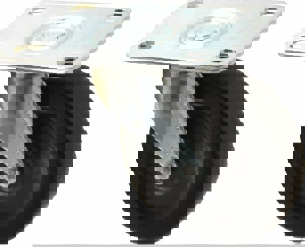 Swivel Top Plate Caster: Hard Rubber, 3