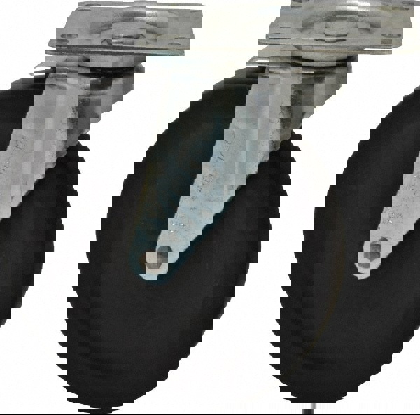 Swivel Top Plate Caster: Hard Rubber, 5
