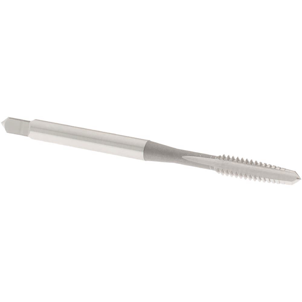 Straight Flute Tap: #6-32 UNC, 3 Flute, Taper Chamfer, 2B Class of Fit, High-Speed Steel, Bright/Uncoated Finish