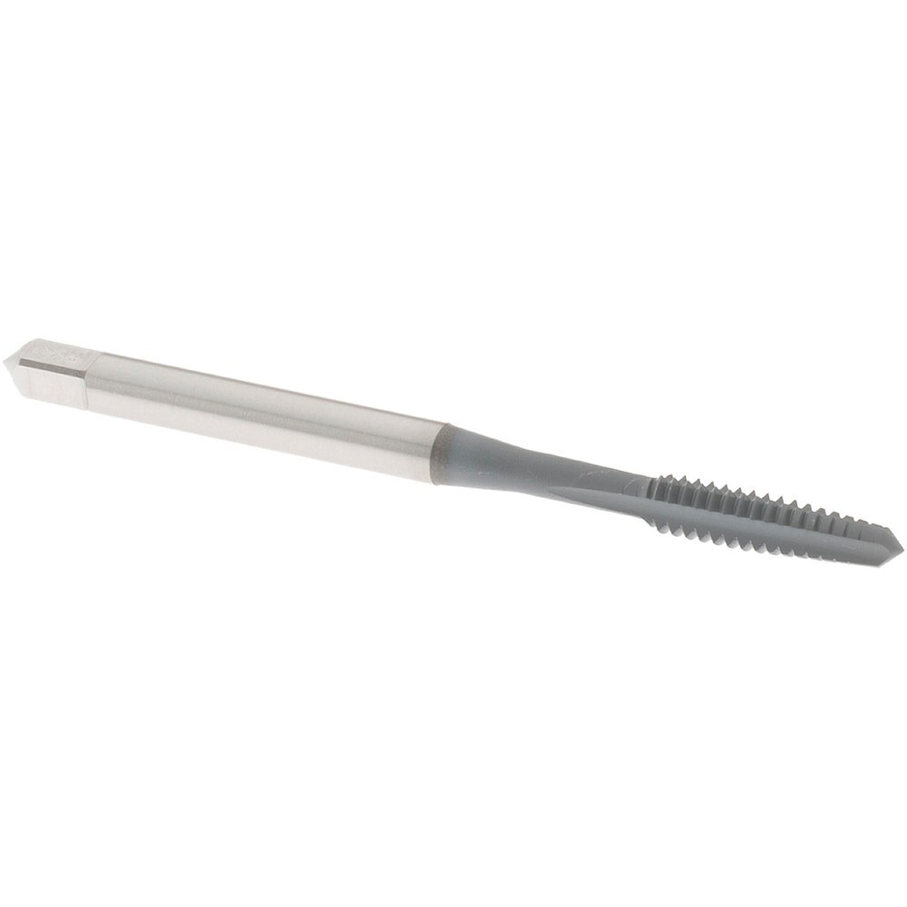 Straight Flute Tap: #6-32 UNC, 3 Flute, Taper Chamfer, 2B Class of Fit, High-Speed Steel