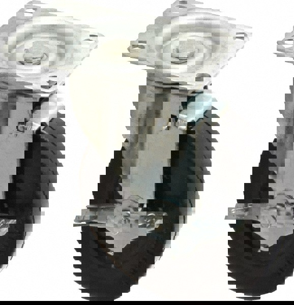 Swivel Top Plate Caster: Soft Rubber, 4
