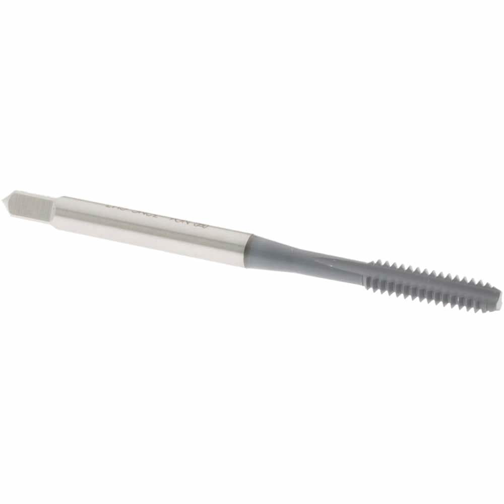 Straight Flute Tap: #6-32 UNC, 3 Flute, Bottoming Chamfer, 2B Class of Fit, High-Speed Steel