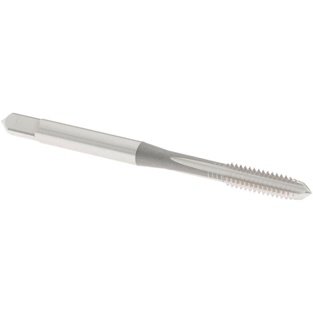 Straight Flute Tap: #8-32 UNC, 4 Flute, Plug Chamfer, 2B Class of Fit, High-Speed Steel, Bright/Uncoated Finish