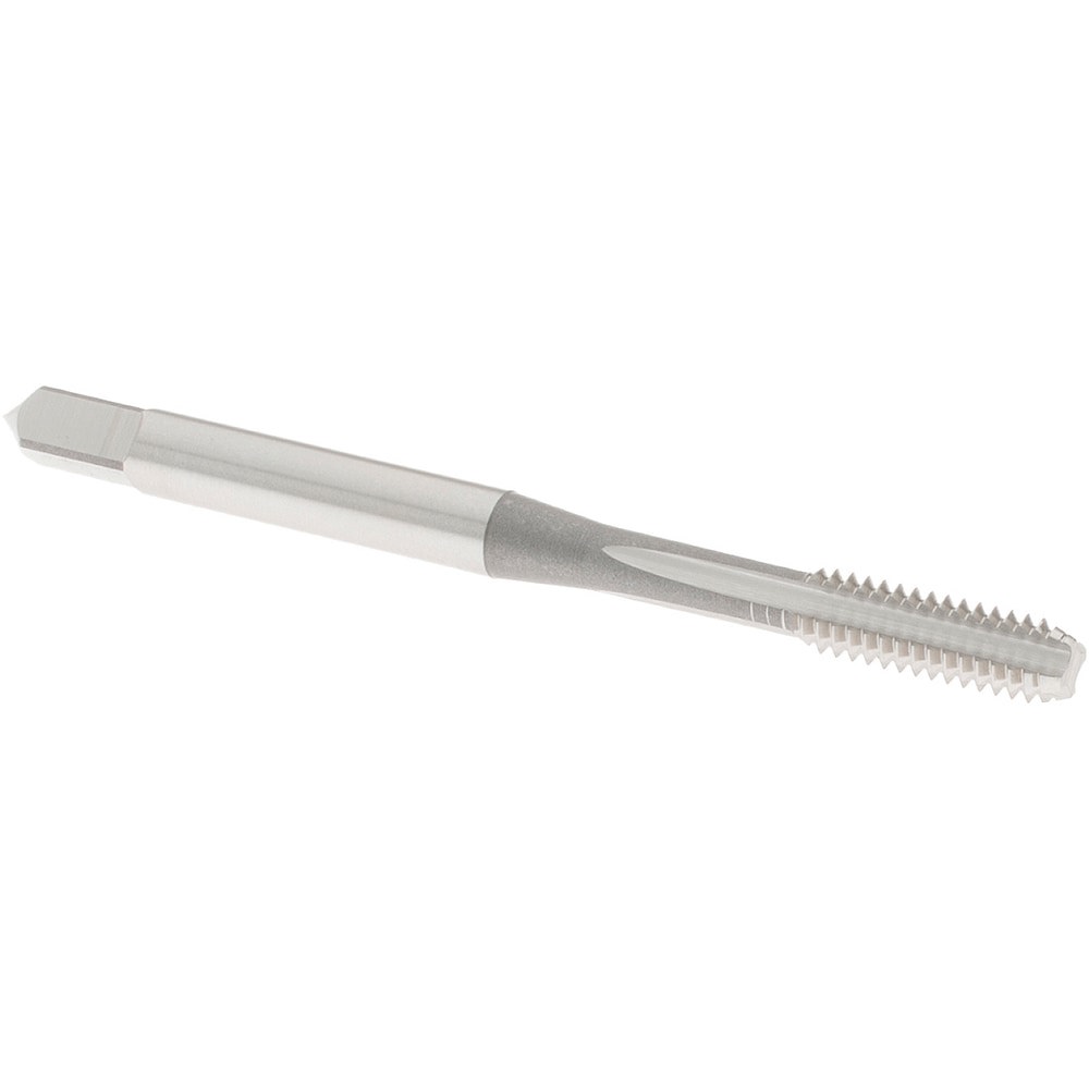 Straight Flute Tap: #8-32 UNC, 4 Flute, Bottoming Chamfer, 2B Class of Fit, High-Speed Steel, Bright/Uncoated Finish