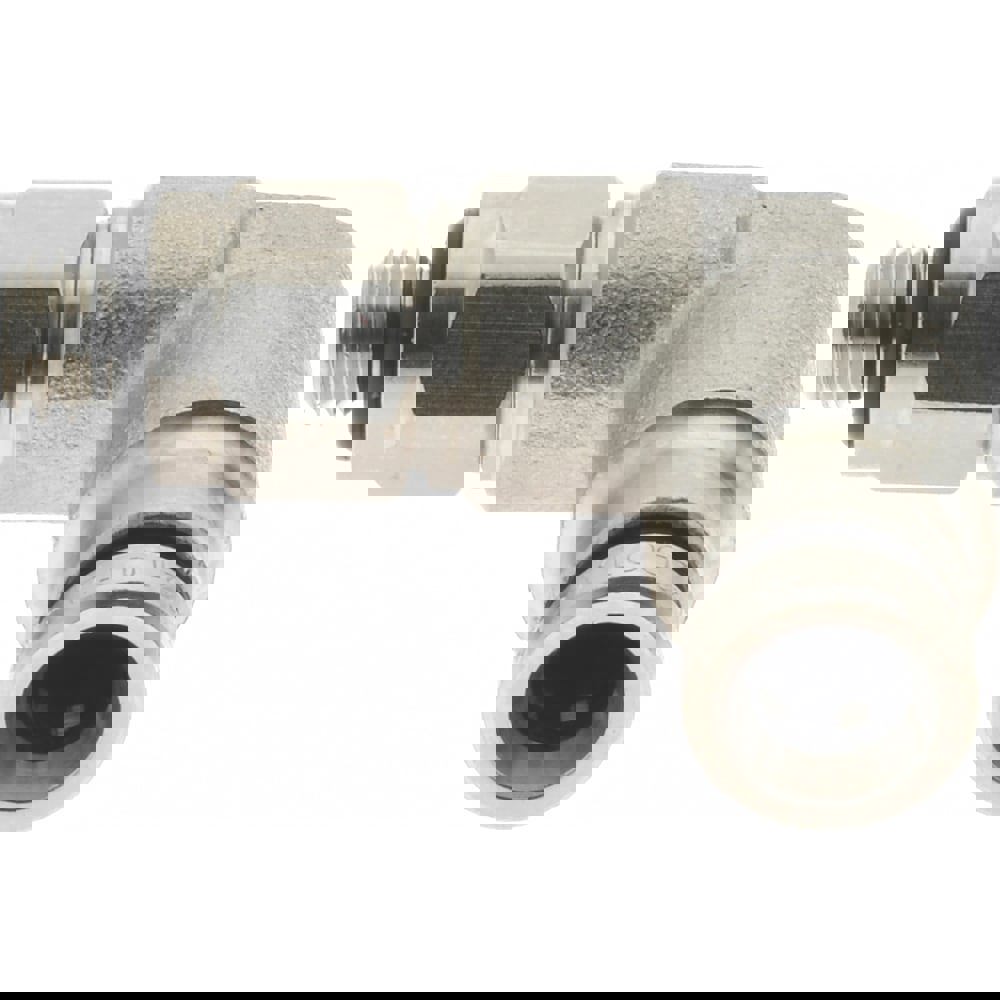 Push-To-Connect Tube to Metric Thread Tube Fitting: 90 &deg; Swivel Elbow Adapter, M5 x 0.8 Thread