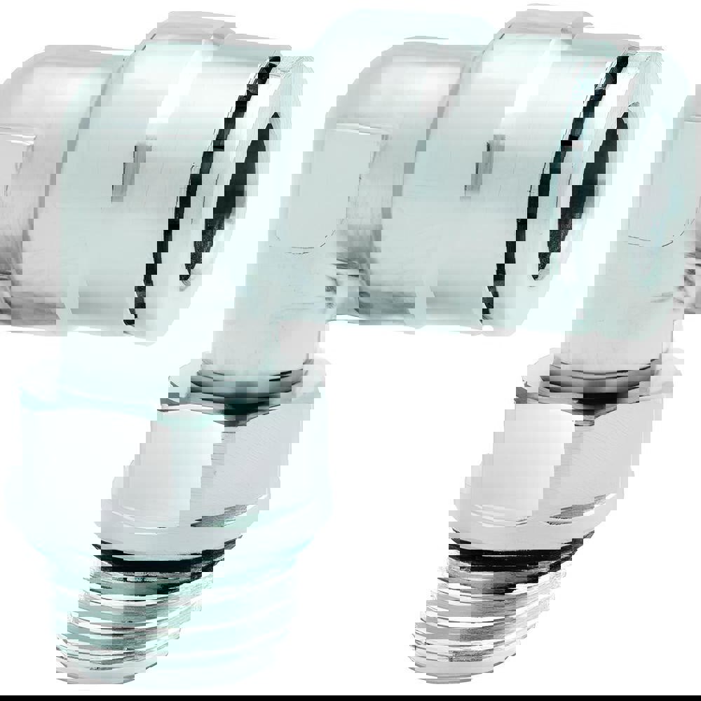 Push-To-Connect Tube to Male & Tube to Male BSPP Tube Fitting: 90 &deg; Swivel Elbow Adapter, 1/4