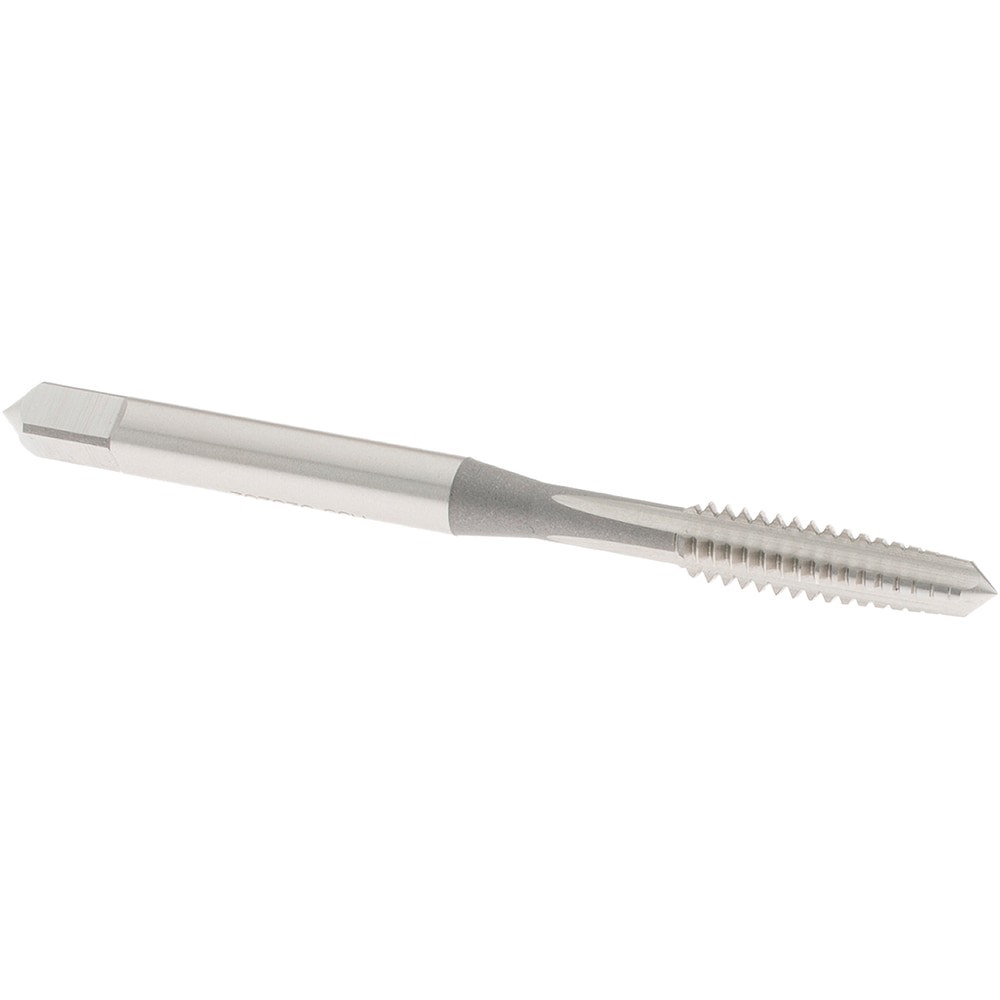 Straight Flute Tap: #10-24 UNC, 4 Flute, Taper Chamfer, 2B & 3B Class of Fit, High-Speed Steel, Bright/Uncoated Finish