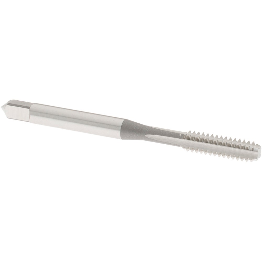 Straight Flute Tap: #10-24 UNC, 4 Flute, Bottoming Chamfer, 2B & 3B Class of Fit, High-Speed Steel, Bright/Uncoated Finish