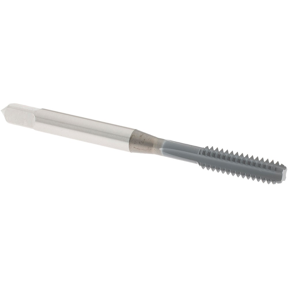 Straight Flute Tap: #10-24 UNC, 4 Flute, Bottoming Chamfer, 2B & 3B Class of Fit, High-Speed Steel