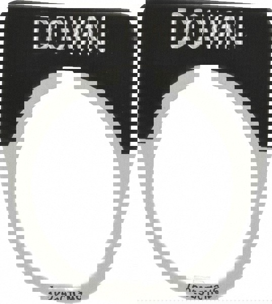 Half Round, Legend Plate - Down