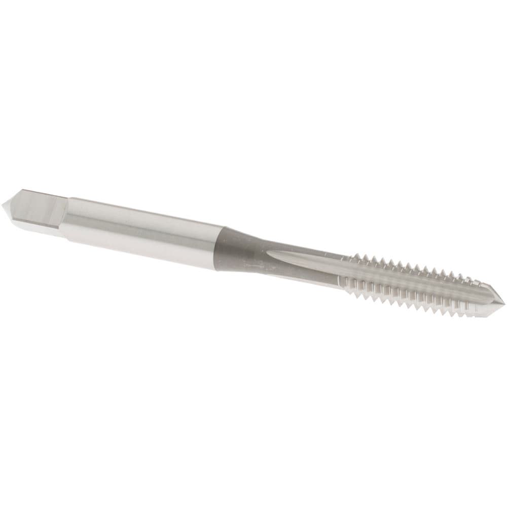 Straight Flute Tap: #12-24 UNC, 4 Flute, Plug Chamfer, 2B & 3B Class of Fit, High-Speed Steel, Bright/Uncoated Finish