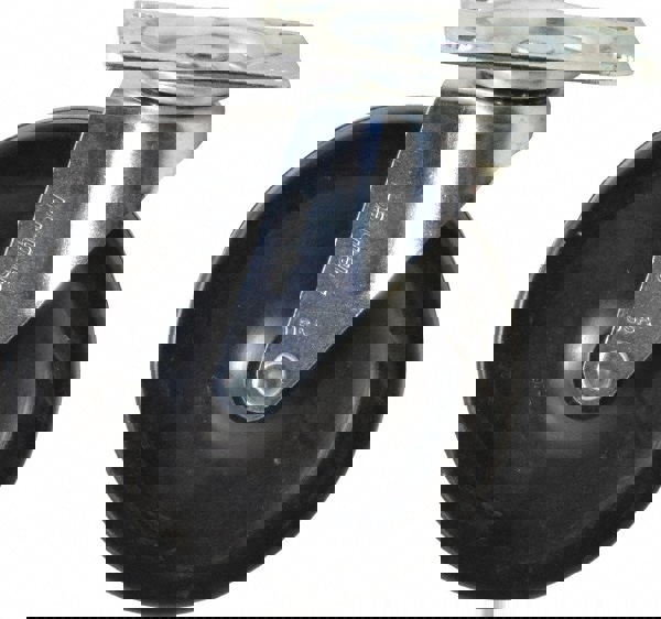 Swivel Top Plate Caster: Soft Rubber, 5