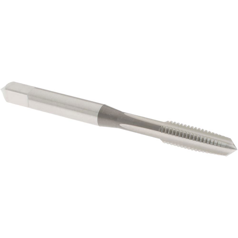 Straight Flute Tap: #12-28 UNF, 4 Flute, Taper Chamfer, 2B & 3B Class of Fit, High-Speed Steel, Bright/Uncoated Finish