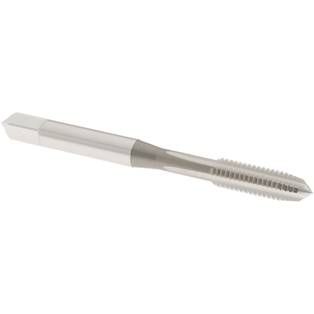 Straight Flute Tap: #12-28 UNF, 4 Flute, Plug Chamfer, 2B & 3B Class of Fit, High-Speed Steel, Bright/Uncoated Finish
