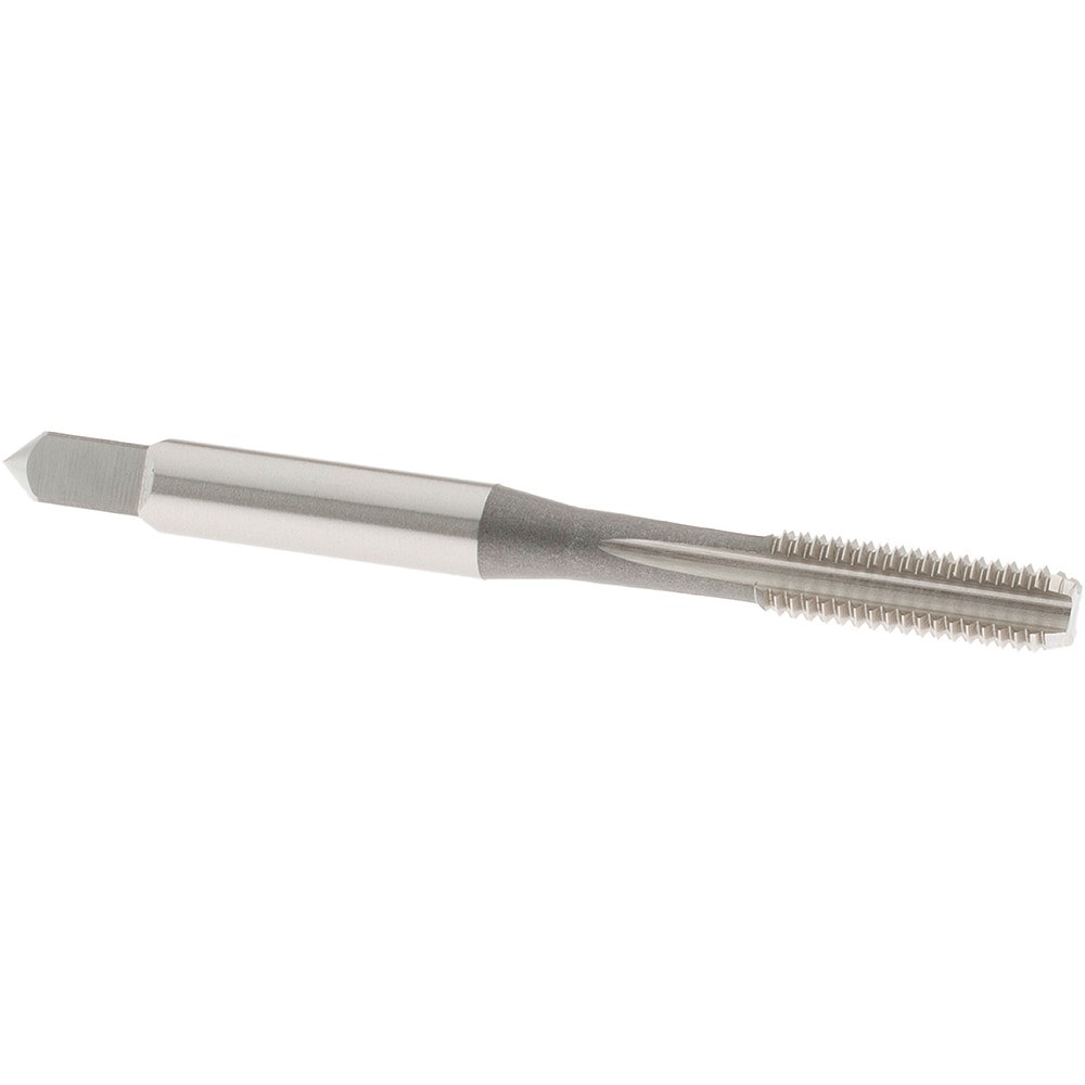 Straight Flute Tap: #12-28 UNF, 4 Flute, Bottoming Chamfer, 2B & 3B Class of Fit, High-Speed Steel, Bright/Uncoated Finish