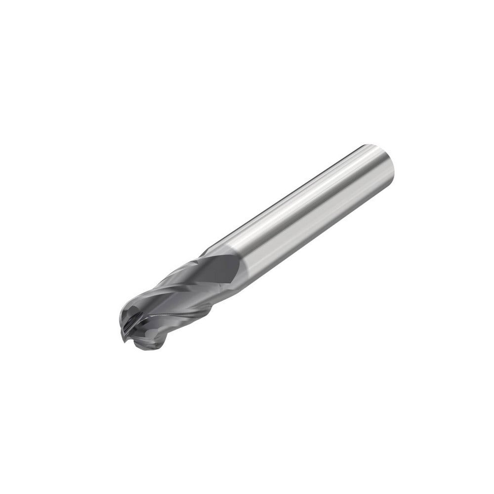 Ball End Mills; Mill Diameter (Inch): 1/2 ; Mill Diameter (Decimal Inch): 0.5000 ; Number Of Flutes: 4 ; End Mill Material: Solid Carbide ; Length of Cut (Decimal Inch): 1.0000 ; Length of Cut (Inch): 1