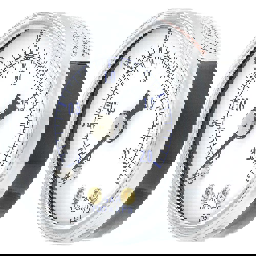 Pressure Gauges; Gauge Type: Utility Gauge ; Scale Type: Dual ; Accuracy (%): 3-2-3% ; Dial Type: Analog ; Thread Type: NPT ; Bourdon Tube Material: Bronze