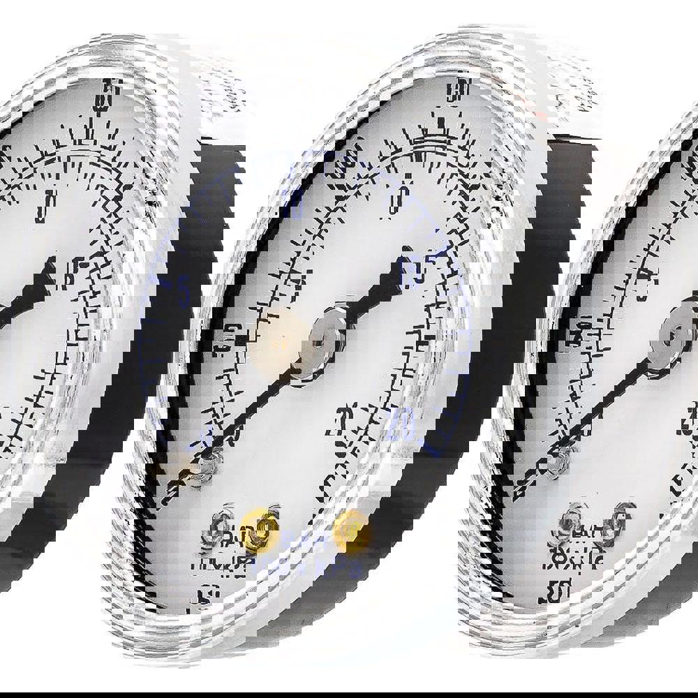 Pressure Gauges; Gauge Type: Utility Gauge ; Scale Type: Dual ; Accuracy (%): 3-2-3% ; Dial Type: Analog ; Thread Type: NPT ; Bourdon Tube Material: Bronze