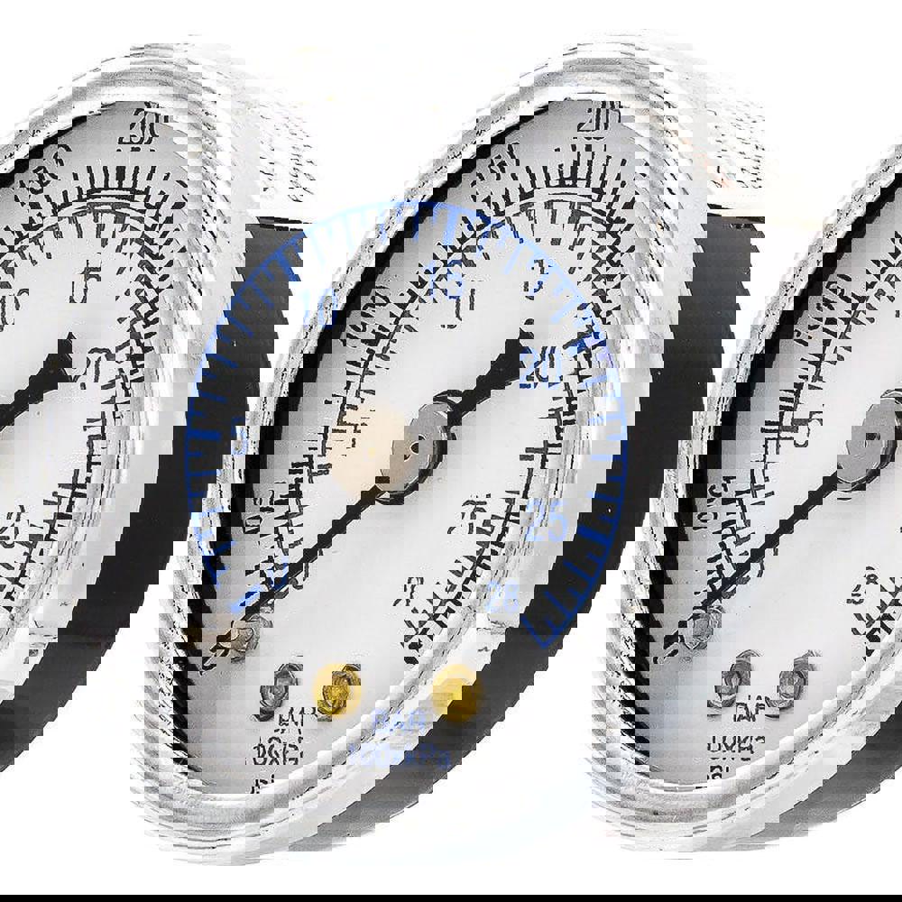 Pressure Gauges; Gauge Type: Utility Gauge ; Scale Type: Dual ; Accuracy (%): 3-2-3% ; Dial Type: Analog ; Thread Type: NPT ; Bourdon Tube Material: Bronze