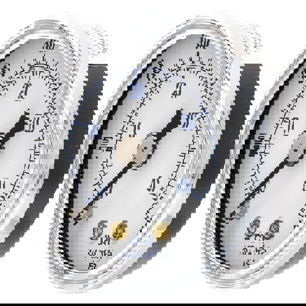 Pressure Gauges; Gauge Type: Utility Gauge ; Scale Type: Dual ; Accuracy (%): 3-2-3% ; Dial Type: Analog ; Thread Type: NPT ; Bourdon Tube Material: Bronze