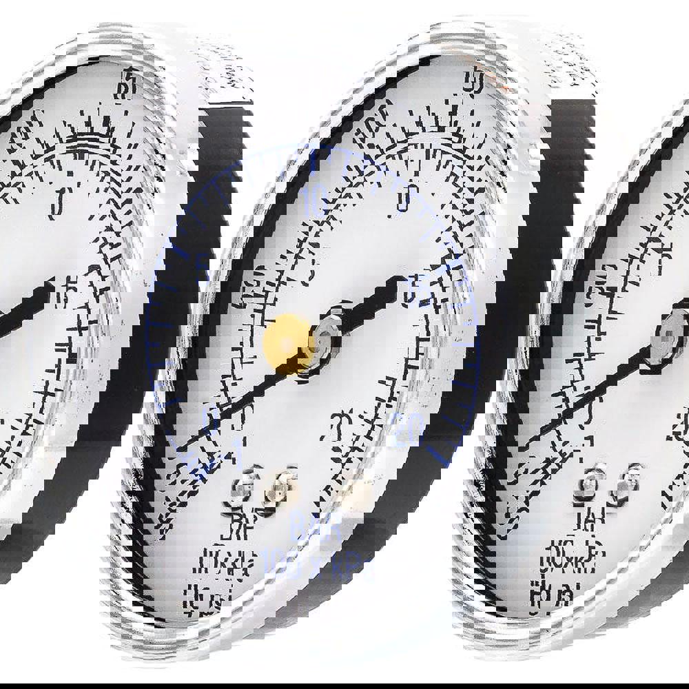 Pressure Gauges; Gauge Type: Utility Gauge ; Scale Type: Dual ; Accuracy (%): 3-2-3% ; Dial Type: Analog ; Thread Type: 1/4