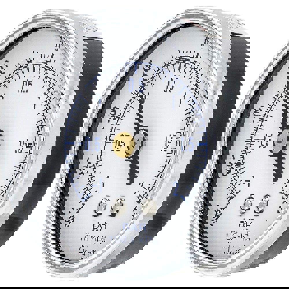 Pressure Gauges; Gauge Type: Utility Gauge ; Scale Type: Dual ; Accuracy (%): 3-2-3% ; Dial Type: Analog ; Thread Type: NPT ; Bourdon Tube Material: Bronze