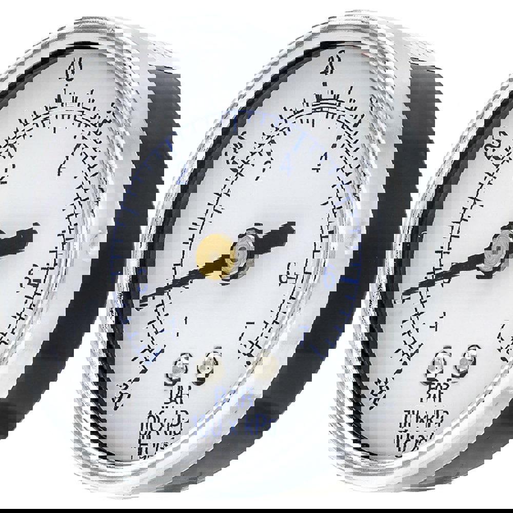 Pressure Gauges; Gauge Type: Utility Gauge ; Scale Type: Dual ; Accuracy (%): 3-2-3% ; Dial Type: Analog ; Thread Type: NPT ; Bourdon Tube Material: Bronze