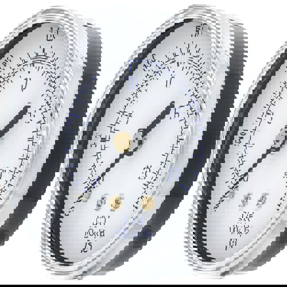 Pressure Gauges; Gauge Type: Utility Gauge ; Scale Type: Dual ; Accuracy (%): 3-2-3% ; Dial Type: Analog ; Thread Type: 1/4