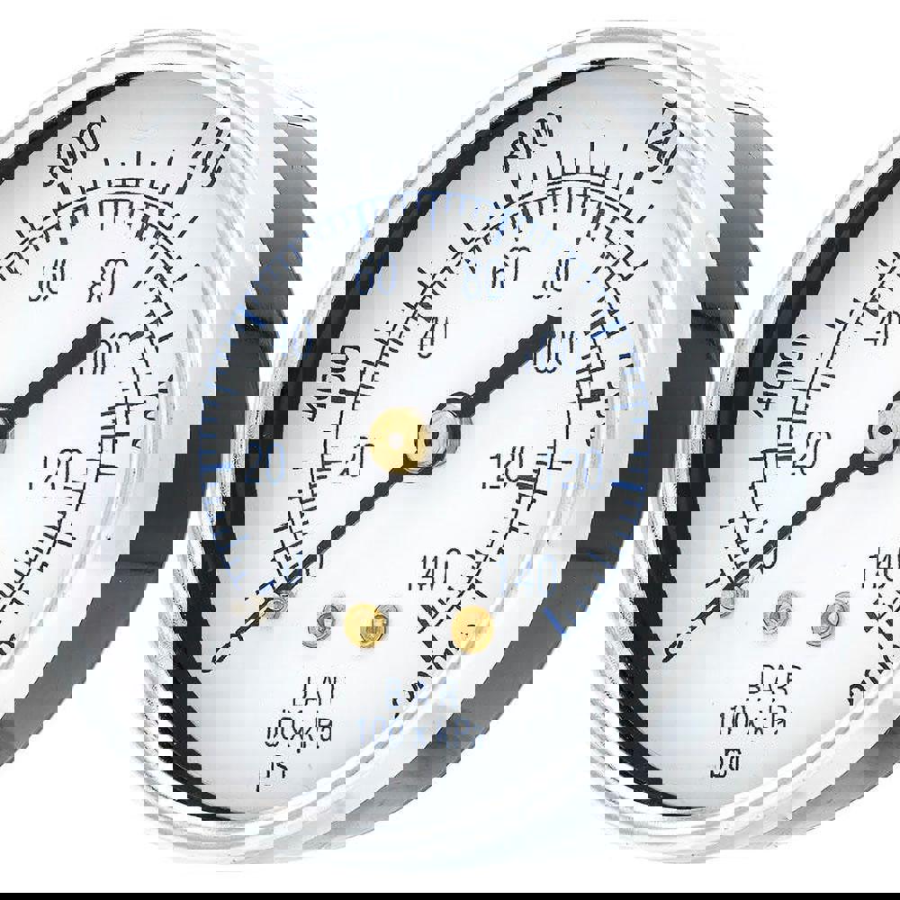 Pressure Gauges; Gauge Type: Utility Gauge ; Scale Type: Dual ; Accuracy (%): 3-2-3% ; Dial Type: Analog ; Thread Type: 1/4