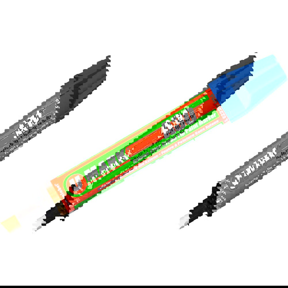 Markers & Paintsticks; Marker Type: Liquid Paint Marker; Tip Shape: Chisel; Color: Blue; Ink Type: Xylene-free; Alcohol Base; Fade Resistant; Water Resistant; Tip Type: Broad; Chisel; For Use On: Construction; Steel Fabrication; Welding; Tools; Stroke Wid