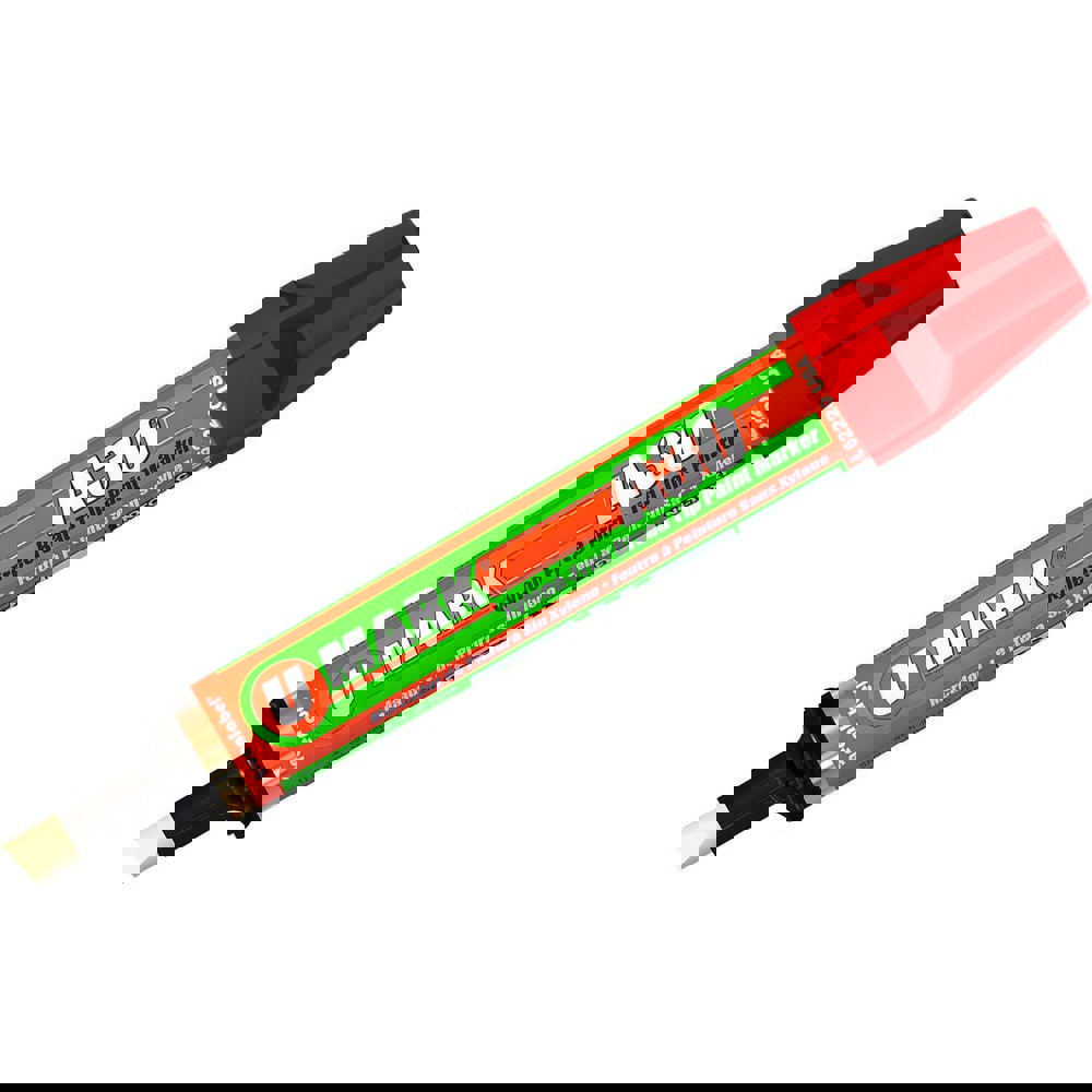 Markers & Paintsticks; Marker Type: Liquid Paint Marker; Tip Shape: Chisel; Color: Red; Ink Type: Xylene-free; Alcohol Base; Fade Resistant; Water Resistant; Tip Type: Broad; Chisel; For Use On: Construction; Steel Fabrication; Welding; Tools; Stroke Widt