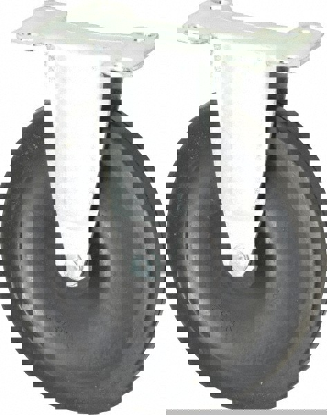 Rigid Top Plate Caster: Soft Rubber, 5