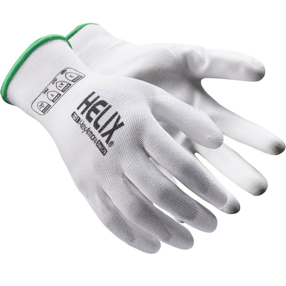 Cut & Puncture Resistant Gloves; Style: Knit ; Coating Material: Polyurethane ; Coating Coverage: Palm & Fingertips ; Glove Type: Cut, Puncture & Abrasion-Resistant ; ANSI/ISEA Cut Resistance Level: A1 ; Primary Material: Polyester