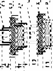 No.6-40 UNF, 1/4 Inch Thread, 3/8 Inch Shaft Length, Tapped Hole Location Gage
