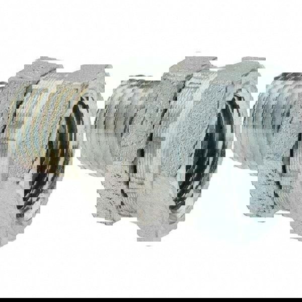 Industrial Pipe Straight Swivel Adapter: 3/8-18 Female Thread, 1/4-18 Male Thread, NPTF x NPTM