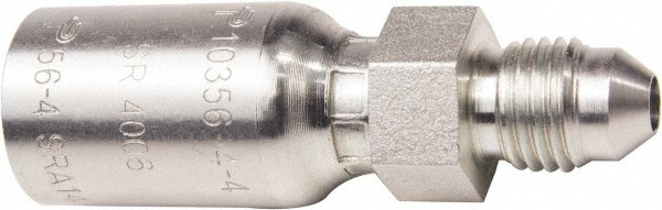 Hydraulic Hose Male JIC Rigid Straight Fitting: 8 mm, 3/4-16, 5,000 psi
