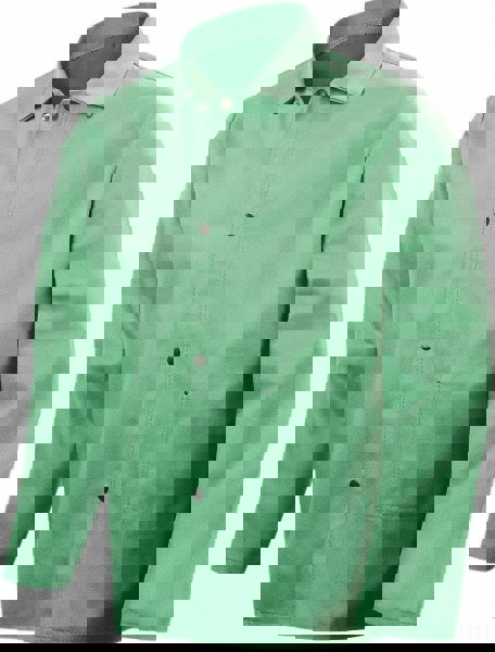 Flame Resistant/Retardant Jacket: Size 3X-Large, Cotton, Snaps Closure