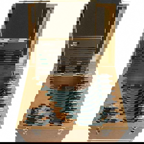 Mechanical Outside Micrometer Set: 12 Pc, 0 to 12