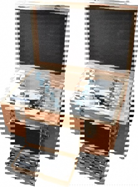 Mechanical Outside Micrometer Set: 6 Pc, 0.01 mm Graduation