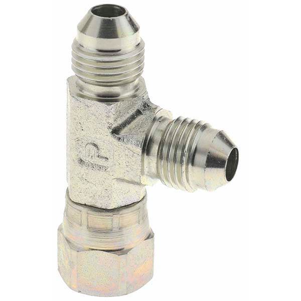 Steel Flared Tube Swivel Run Tee: 5/16
